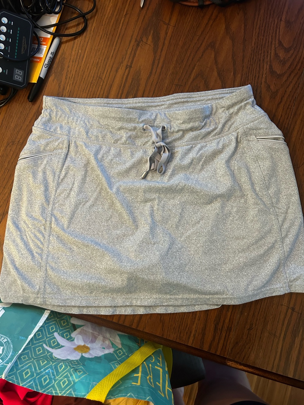 Avia Silver Athletic Skort with Drawstring